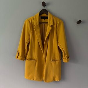STOOSH EXTRAORDINARY OPEN FRONT BLAZER MARIGOLD YELLOW SIZE MEDIUM